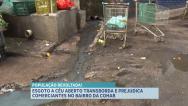 Esgoto a céu aberto compromete camada asfáltica na Feira da Cohab