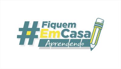 banner fique em casa aprendendo