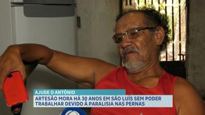 Artesão mora há 30 anos em São Luís sem poder trabalhar devido à paralisia nas pernas